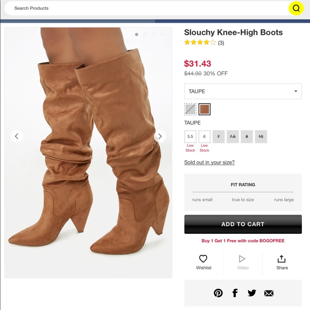 Forever 21 knee high slouchy boots New without box